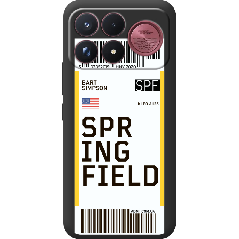 Прозорий чохол BoxFace Poco F9 Ultra Ticket Springfield