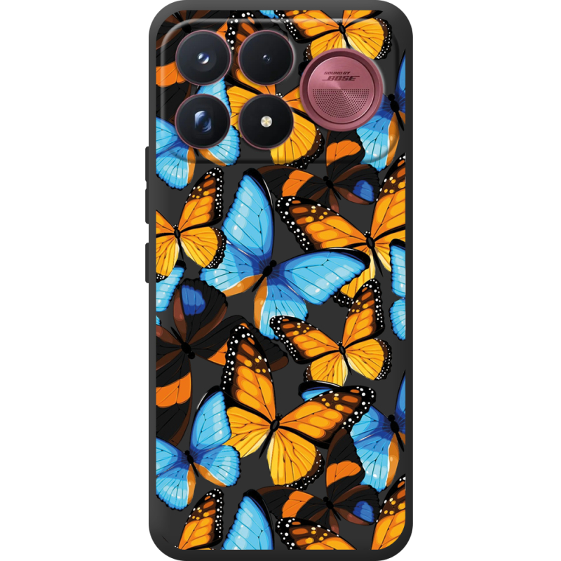 Прозорий чохол BoxFace Poco F9 Ultra Butterfly Morpho