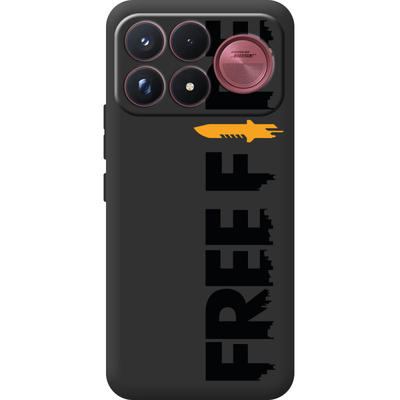 Прозорий чохол BoxFace Poco F9 Ultra Free Fire Black Logo
