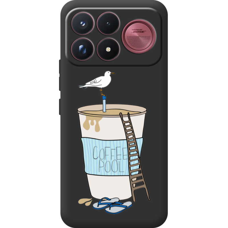 Прозорий чохол BoxFace Poco F9 Ultra Segull in Cofee Pool