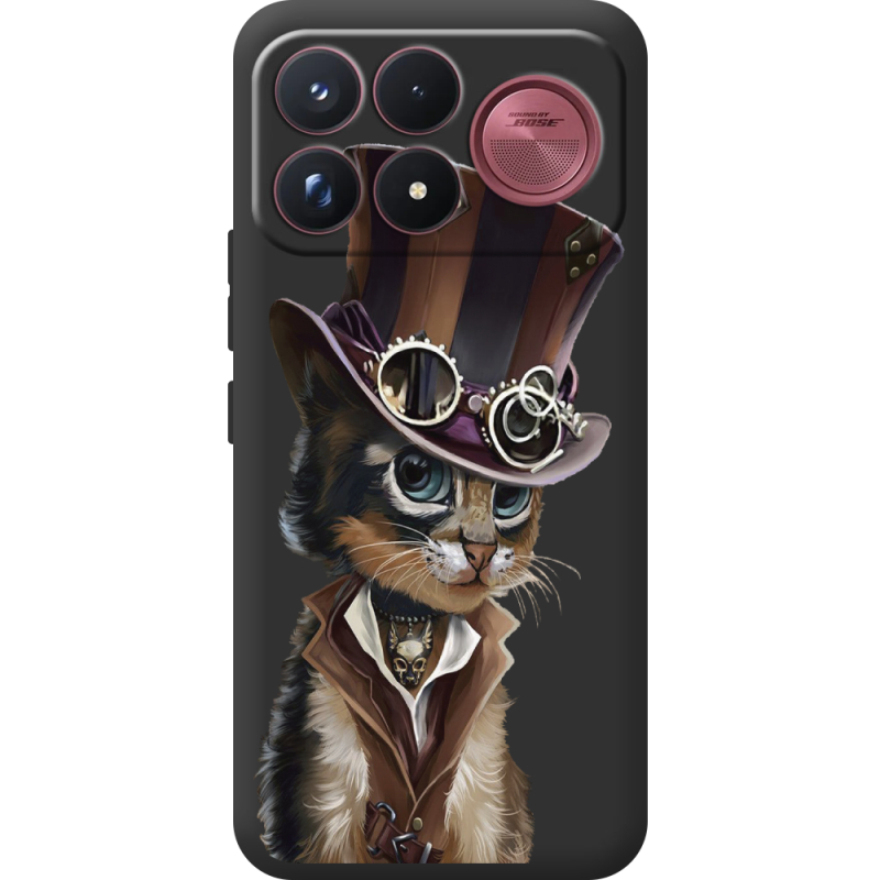 Прозорий чохол BoxFace Poco F9 Ultra Steampunk Cat