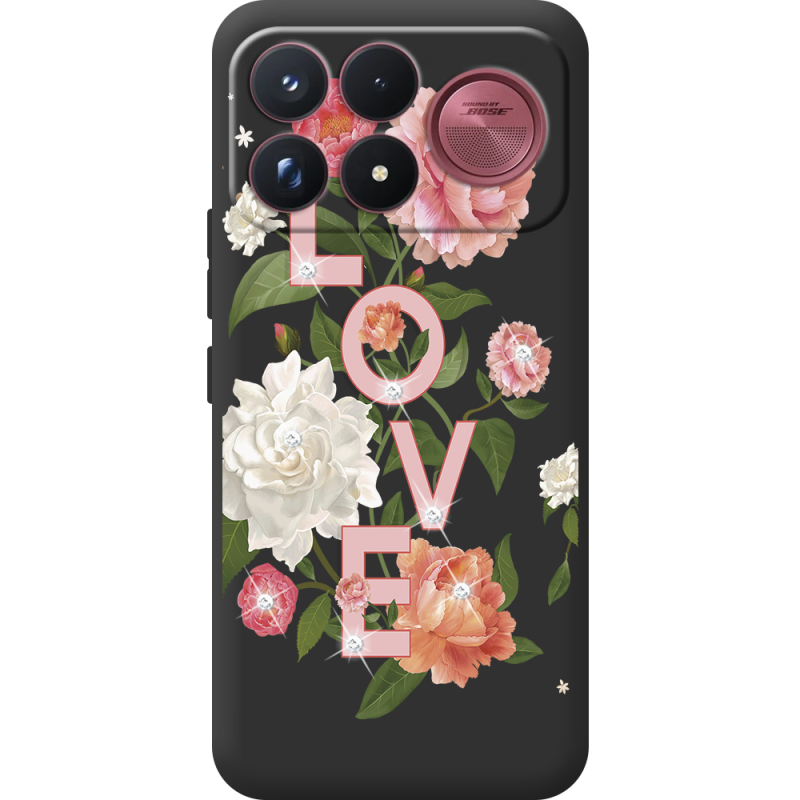 Чохол зі стразами Poco F9 Ultra Love