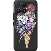 Чохол зі стразами Poco F9 Ultra Ice Cream Flowers