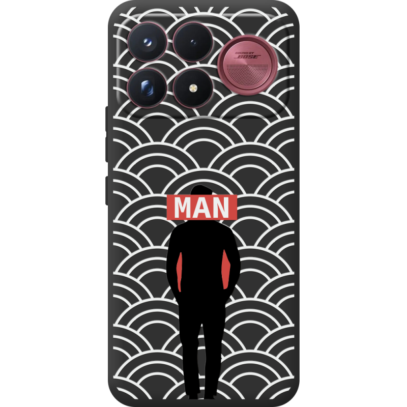 Чорний чохол BoxFace Poco F9 Ultra Man Pattern
