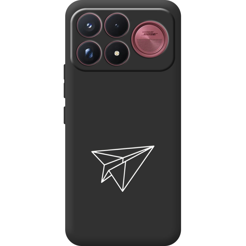Чорний чохол BoxFace Poco F9 Ultra Paper Plane