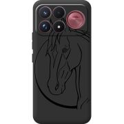 Чорний чохол BoxFace Poco F9 Ultra Horse