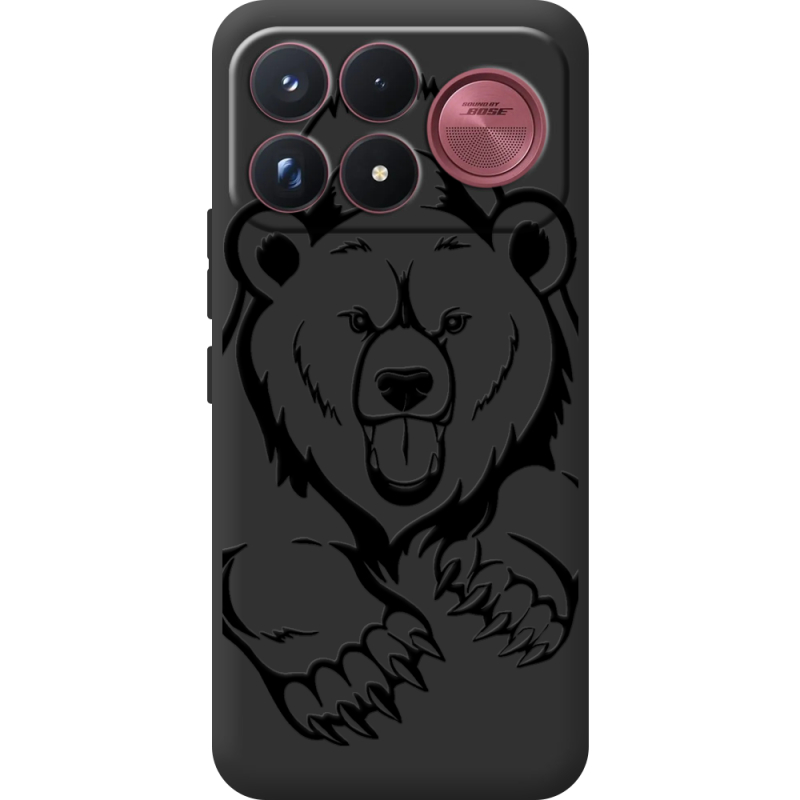 Чорний чохол BoxFace Poco F9 Ultra Grizzly Bear