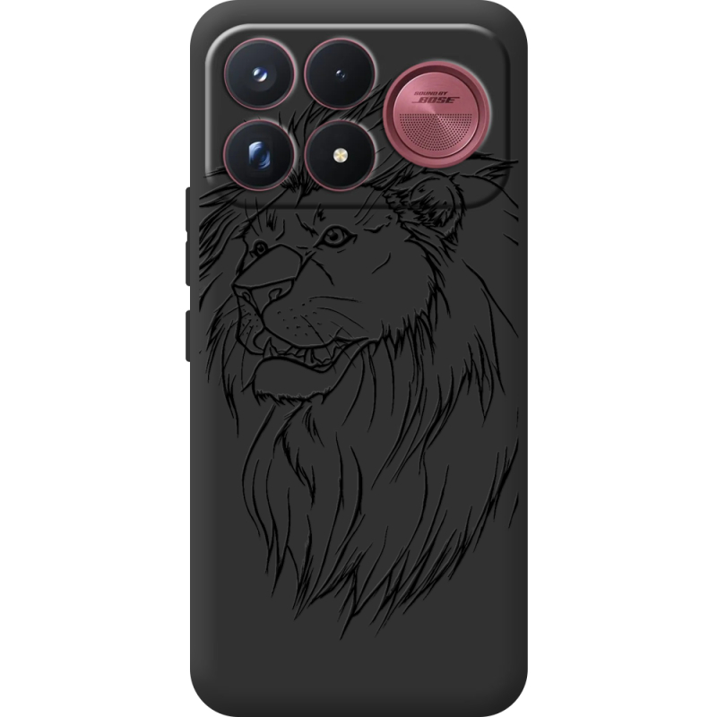 Чорний чохол BoxFace Poco F9 Ultra Lion