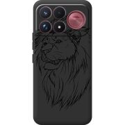 Чорний чохол BoxFace Poco F9 Ultra Lion