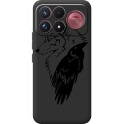 Чорний чохол BoxFace Poco F9 Ultra Wolf and Raven