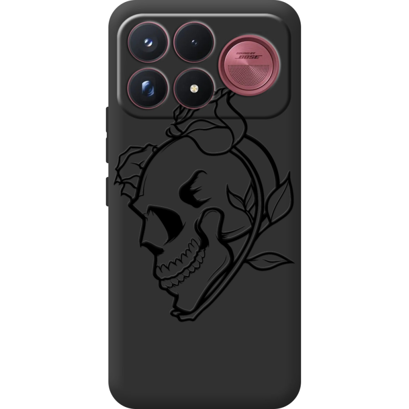 Чорний чохол BoxFace Poco F9 Ultra Skull and Roses