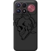 Чорний чохол BoxFace Poco F9 Ultra Skull and Roses
