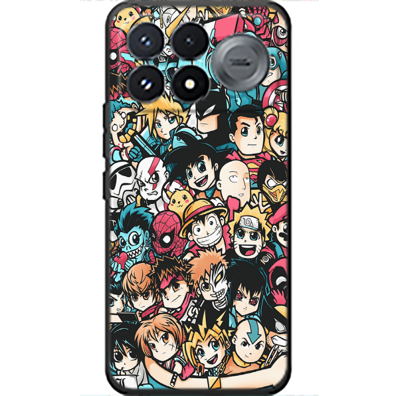 Чохол BoxFace Poco F9 Pro Anime Stickers