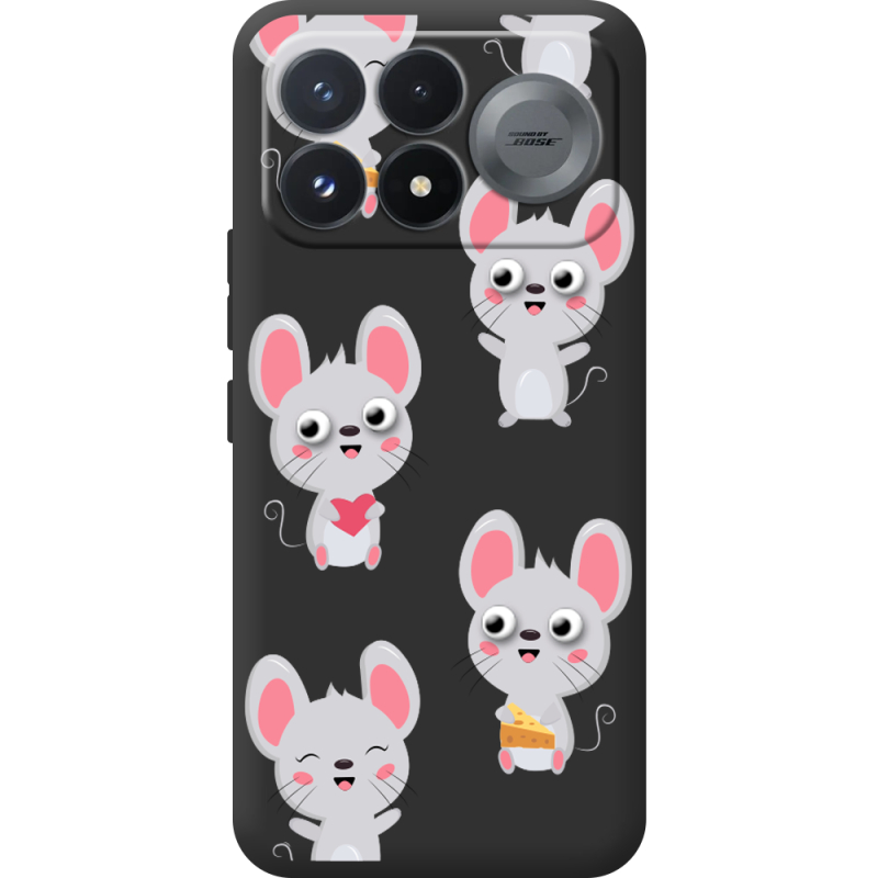 Прозорий чохол BoxFace Poco F9 Pro с 3D-глазками Mouse