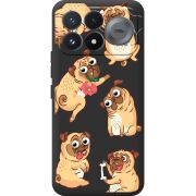 Прозорий чохол BoxFace Poco F9 Pro с 3D-глазками Pug
