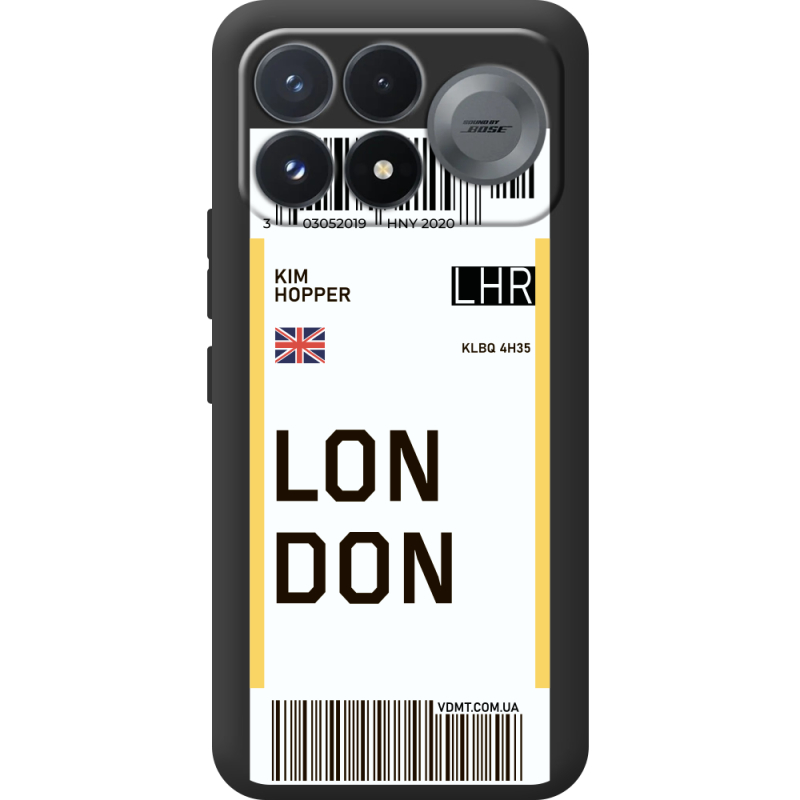 Прозорий чохол BoxFace Poco F9 Pro Ticket London