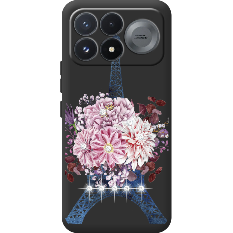 Чохол зі стразами Poco F9 Pro Eiffel Tower