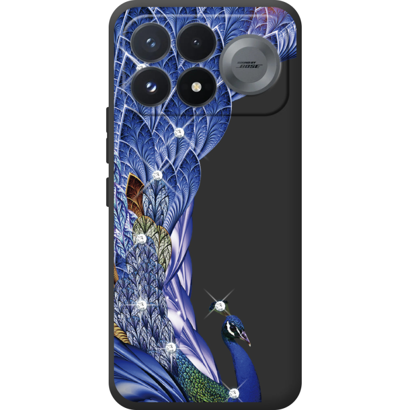 Чохол зі стразами Poco F9 Pro Peafowl
