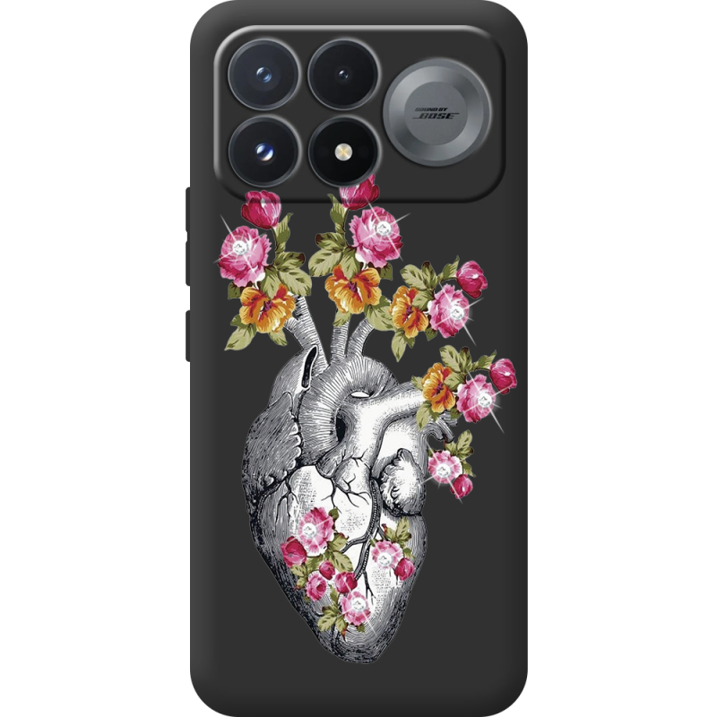 Чохол зі стразами Poco F9 Pro Heart