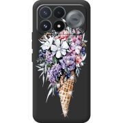 Чохол зі стразами Poco F9 Pro Ice Cream Flowers
