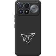 Чорний чохол BoxFace Poco F9 Pro Paper Plane