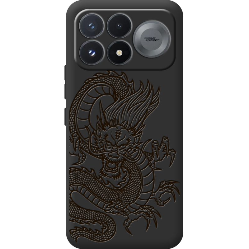 Чорний чохол BoxFace Poco F9 Pro Chinese Dragon