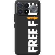 Чорний чохол BoxFace Poco F9 Pro Free Fire White Logo
