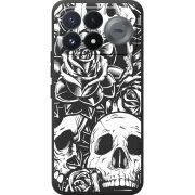 Чорний чохол BoxFace Poco F9 Pro Skull and Roses