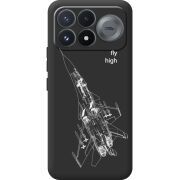 Чорний чохол BoxFace Poco F9 Pro Військовий літак