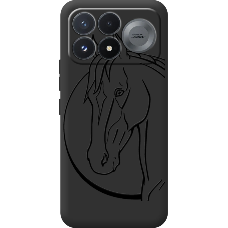 Чорний чохол BoxFace Poco F9 Pro Horse
