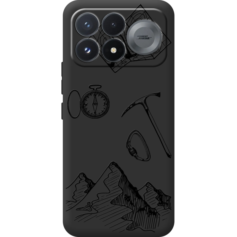 Чорний чохол BoxFace Poco F9 Pro Mountains