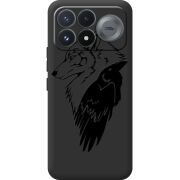Чорний чохол BoxFace Poco F9 Pro Wolf and Raven