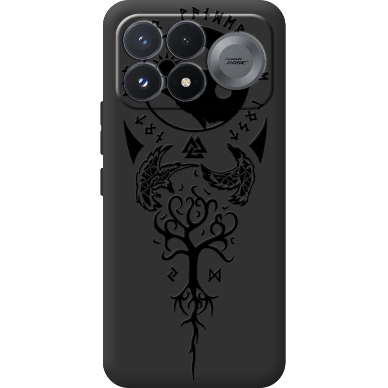 Чорний чохол BoxFace Poco F9 Pro Hugin and Munin