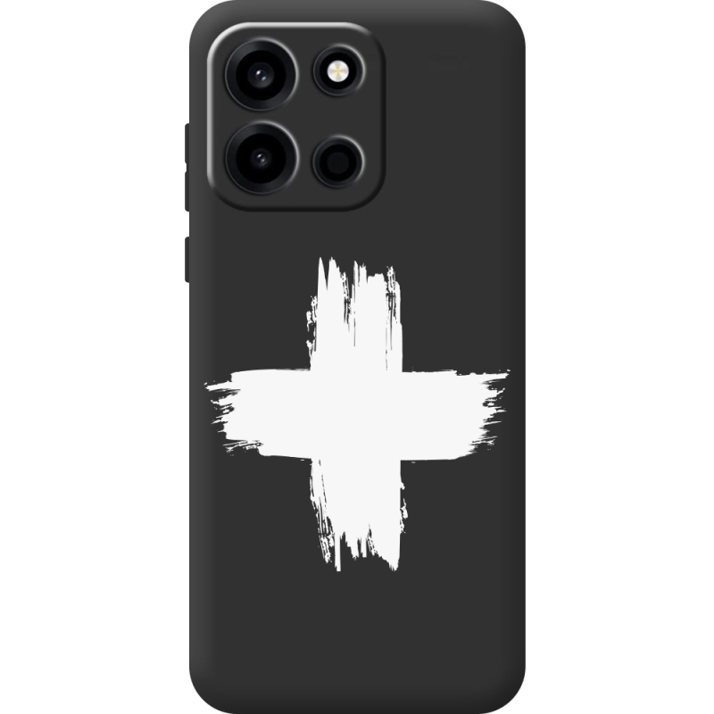 Чорний чохол BoxFace OnePlus Turbo 6 Білий хрест ЗСУ