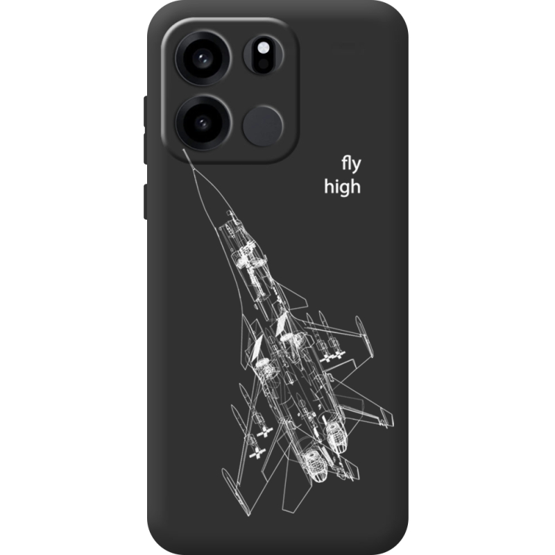 Чорний чохол BoxFace OnePlus Turbo 6V Військовий літак