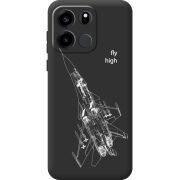Чорний чохол BoxFace OnePlus Turbo 6V Військовий літак