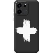 Чорний чохол BoxFace OnePlus Turbo 6V Білий хрест ЗСУ