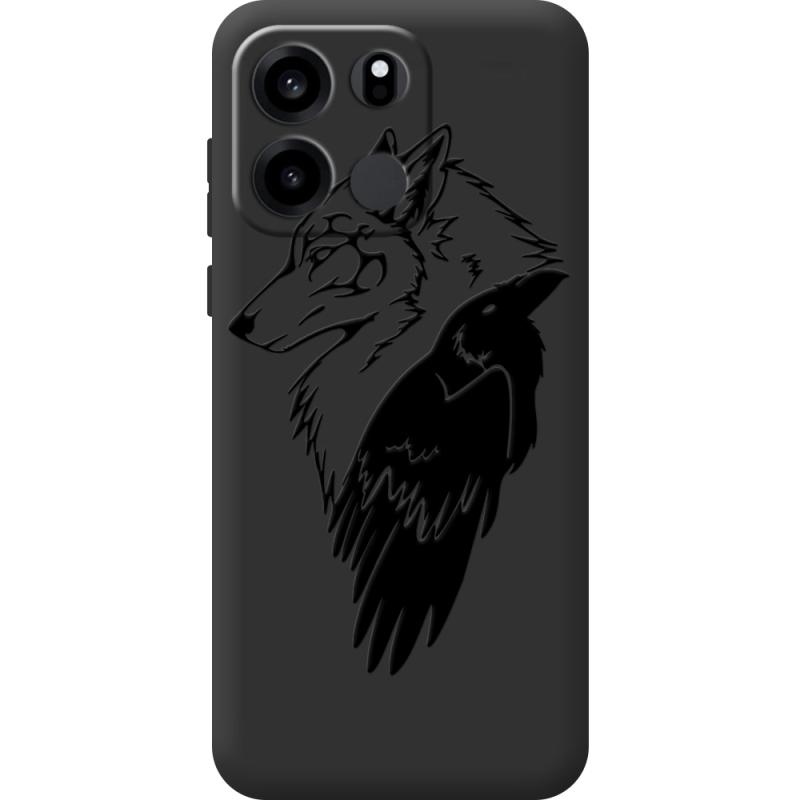 Чорний чохол BoxFace OnePlus Turbo 6V Wolf and Raven
