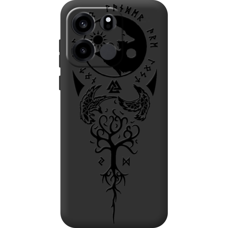 Чорний чохол BoxFace OnePlus Turbo 6V Hugin and Munin