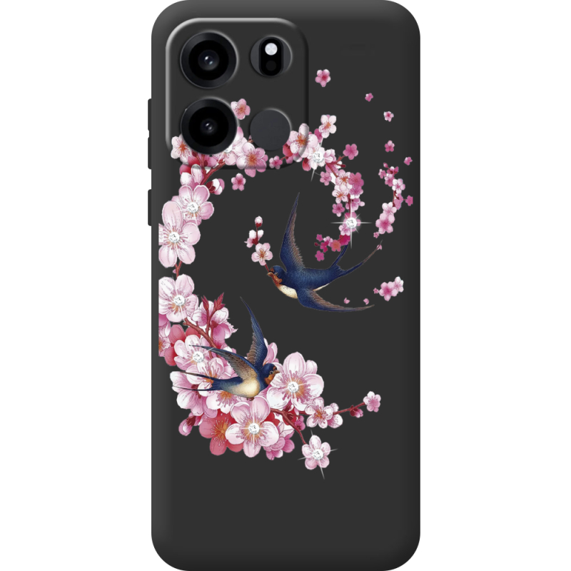Чохол зі стразами OnePlus Turbo 6V Swallows and Bloom