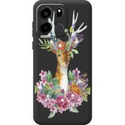 Чохол зі стразами OnePlus Turbo 6V Deer with flowers
