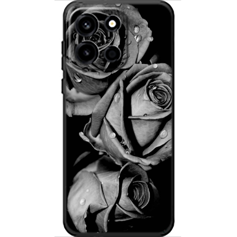 Чохол BoxFace OnePlus Nord 6 Black and White Roses