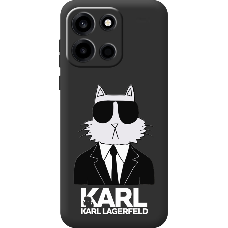 Чорний чохол BoxFace OnePlus Nord 6 Cat in Black
