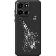 Чорний чохол BoxFace OnePlus Nord 6 Військовий літак