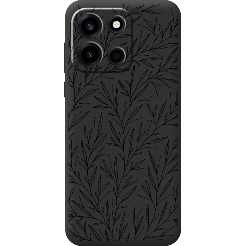 Чорний чохол BoxFace OnePlus Nord 6 Leaves
