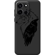 Чорний чохол BoxFace OnePlus Nord 6 Wolf and Raven