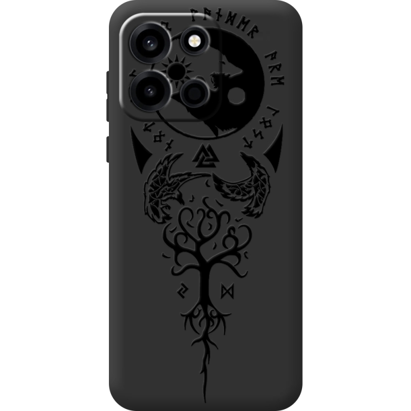 Чорний чохол BoxFace OnePlus Nord 6 Hugin and Munin
