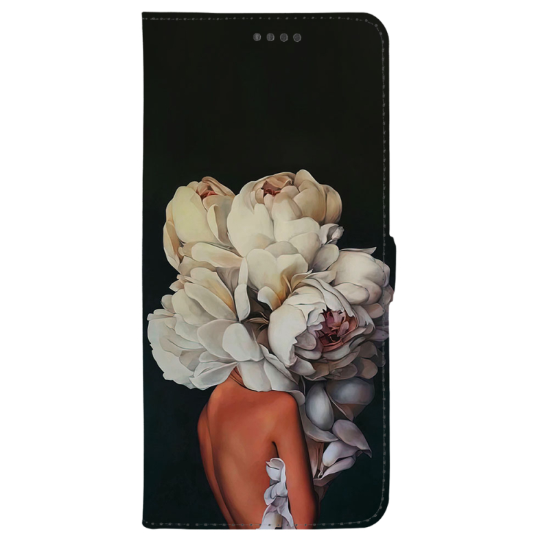 Чохол-книжка Stanford Side Magnet для OnePlus Turbo 6 Exquisite White Flowers