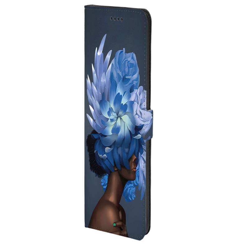 Чохол-книжка Stanford Side Magnet для OnePlus Turbo 6 Exquisite Blue Flowers