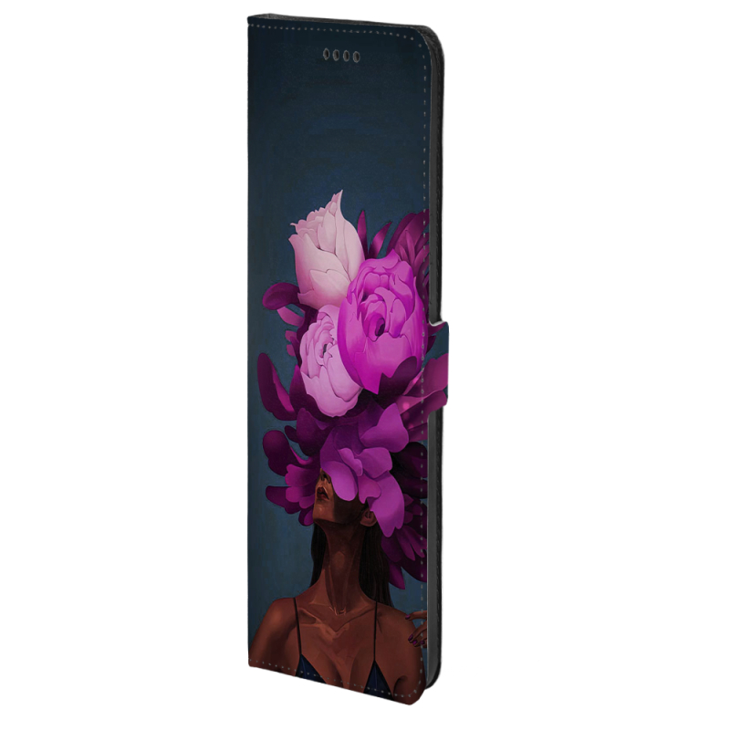 Чохол-книжка Stanford Side Magnet для OnePlus Turbo 6 Exquisite Purple Flowers